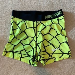 Neon yellow NIKE PRO shorts size M. Condition: used - good+clean